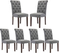 COLAMY Tufted Dining Chairs Set of 6, Parsons Dining Room Chairs Upholstered by COLAMYINC