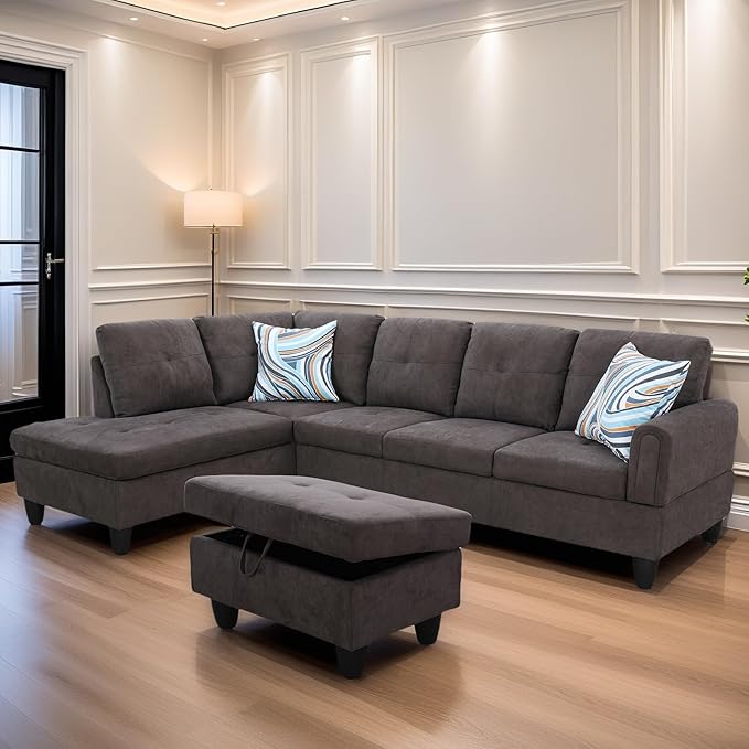 L Shaped Sectional Couches for Living Room, Modern Modular Sectional Sofa - Image 3