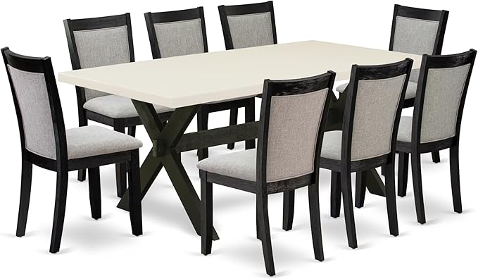 East West Furniture X627MZ606-9 9 Piece Modern Dining Table Set Includes a by EastWestFurniture