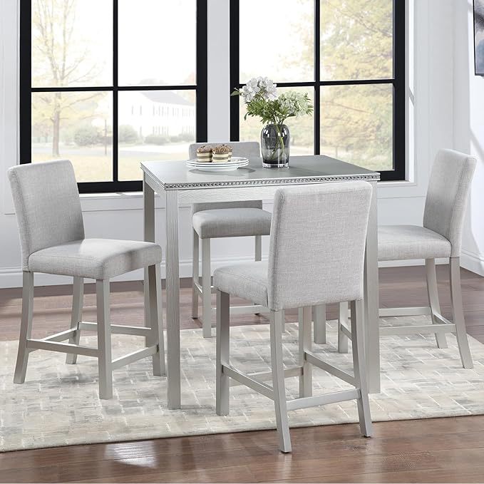 KEIKI 5-Piece Counter Height Dining Table Set - Image 2