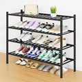 Smiry Shoe Rack, 4 Tier Long Bamboo Shoe Organizer, Stackable Free Standing by Smiry