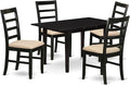 East West Furniture NOPF5-BLK-C 5 Piece Dining Room Furniture Set Includes a by EastWestFurniture
