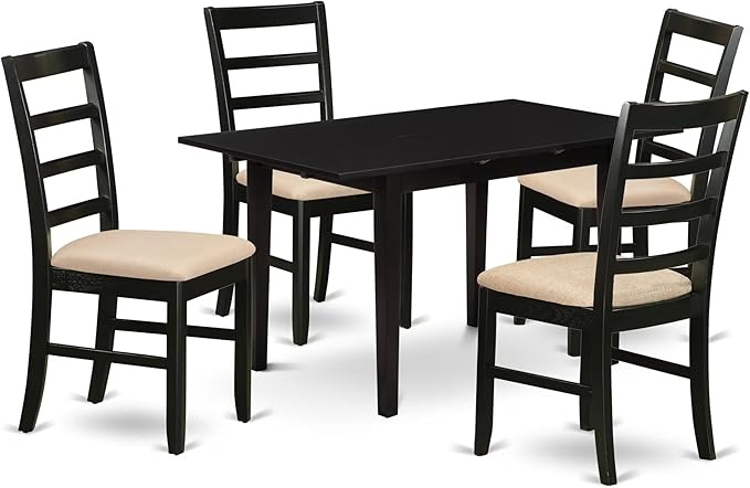 East West Furniture NOPF5-BLK-C 5 Piece Dining Room Furniture Set Includes a by EastWestFurniture