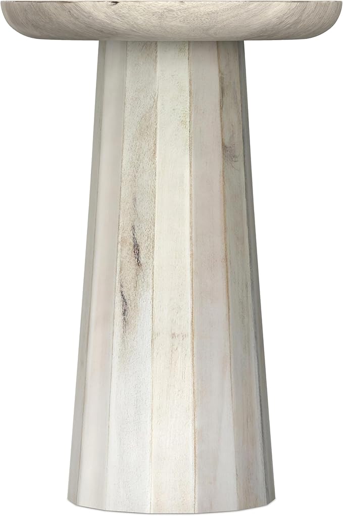 SIMPLIHOME Dayton SOLID MANGO WOOD 13 inch Wide Round Contemporary Wooden - Image 5