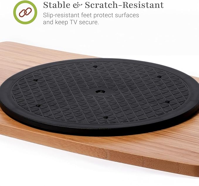 Prosumer's Choice Bamboo TV Swivel Stand - Image 4