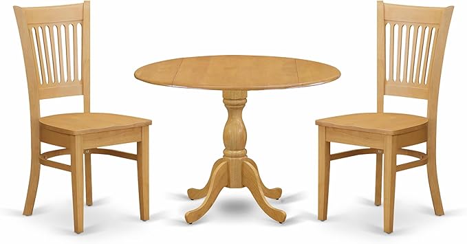 East West Furniture DMVA3-OAK-W 3 Piece Dinette Set by EastWestFurniture