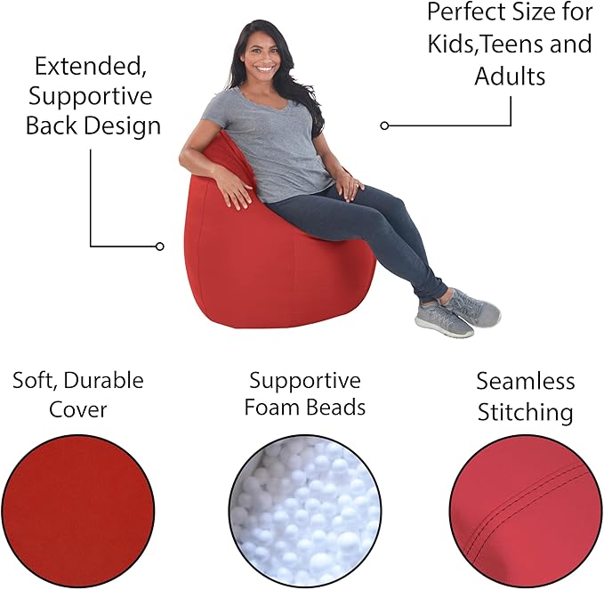 FDP SoftScape Dew Drop Bean Bag Chair - Image 4