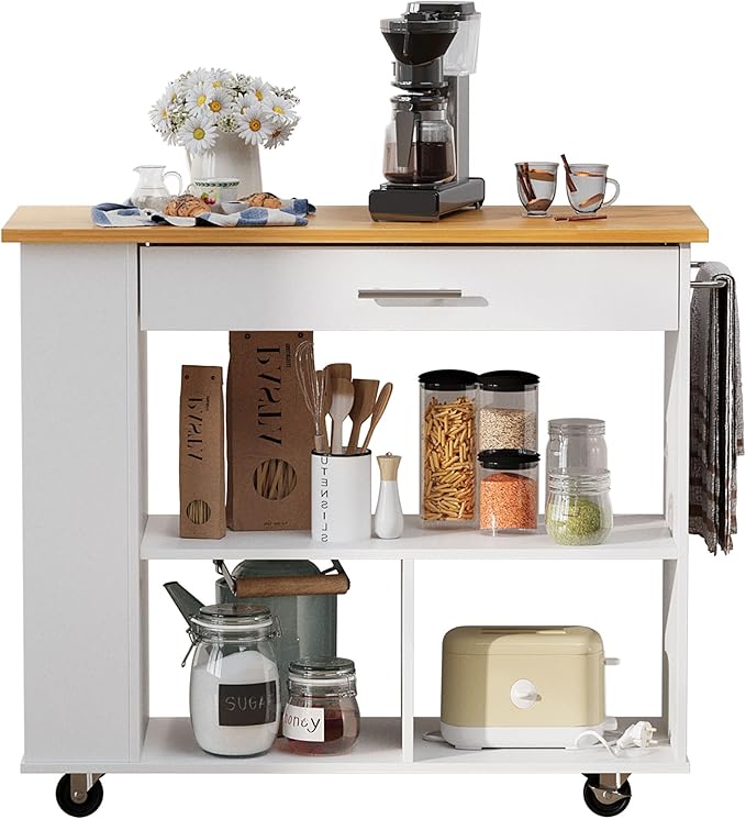 Shintenchi Kitchen Island on Wheels - Image 7