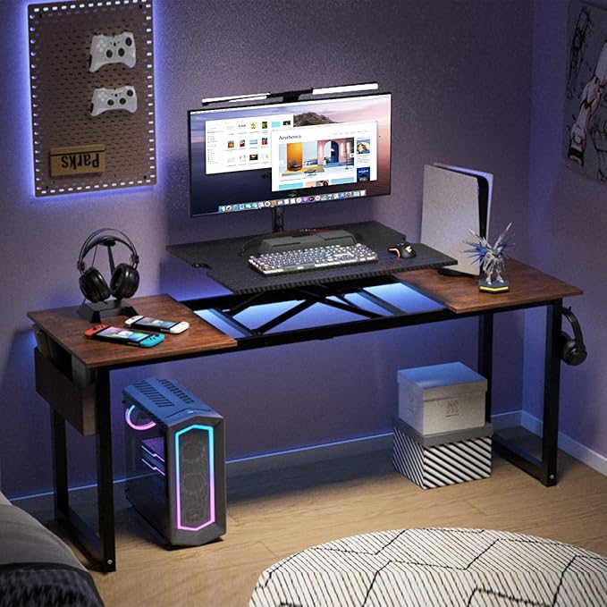 Decoholic Adjustable Height Standing Desk Whole Piece 71x23 Inch Desktop Home by DECOHOLIC