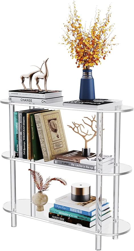 Clear Bookshelf, Acrylic Bookcase by AcrylicFurnitureHomeDecor