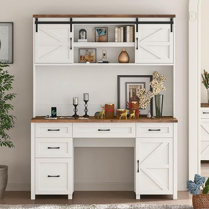 67''H Farmhouse Executive Desk by Halitaa