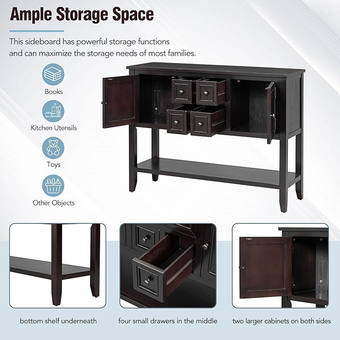 Merax Wood Farmhouse Buffet Table - Image 5