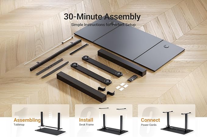 Seang Electric Standing Desk Adjustable Height, 40 x 24 Inch Stand up Desks - Image 8