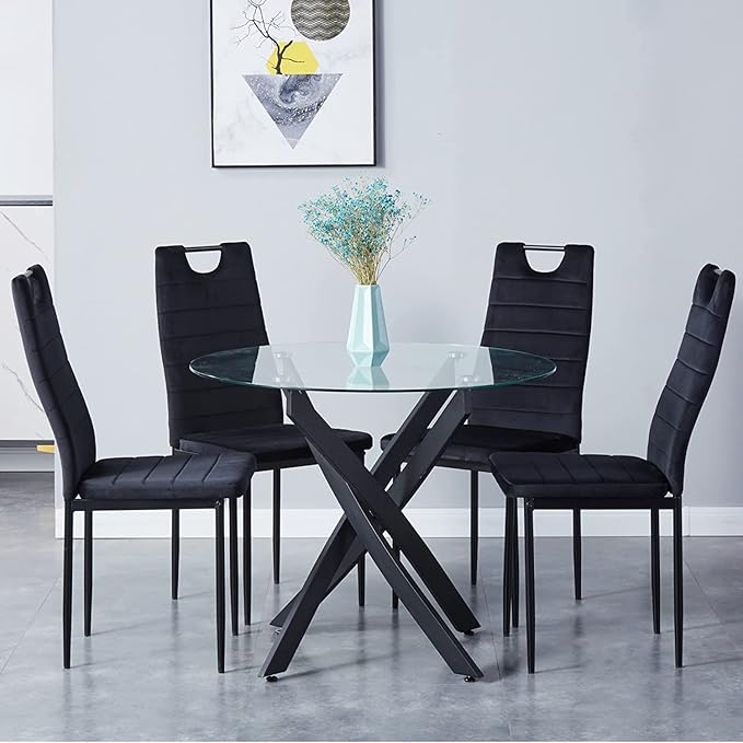 Round Tempered Glass Dining Table - Image 3