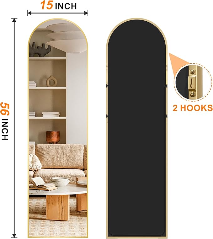 Arched Full Length Mirror, - Image 2