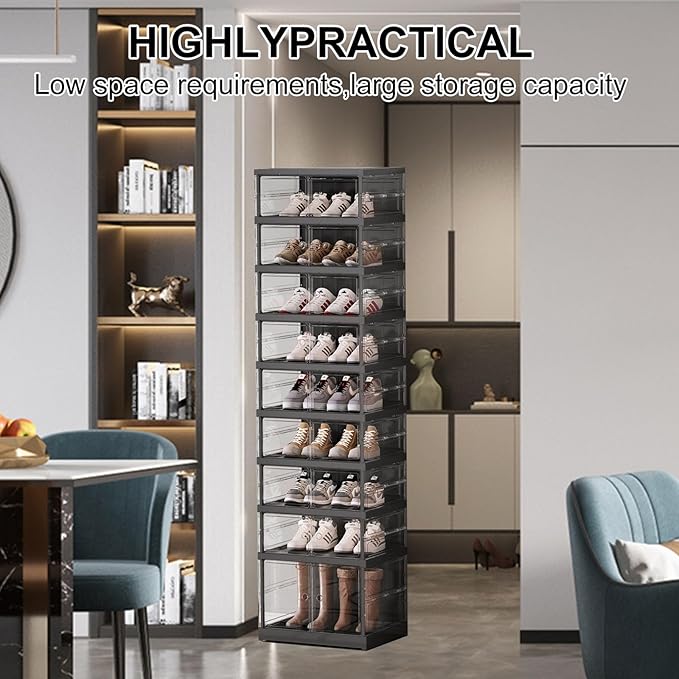 ELPHECO 9 Tier 18 Pairs Foldable Shoe Rack - Image 4