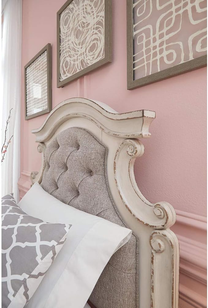 Signature Design by Ashley Realyn Upholstered Tufted Cottage Headboard ONLY - Image 6