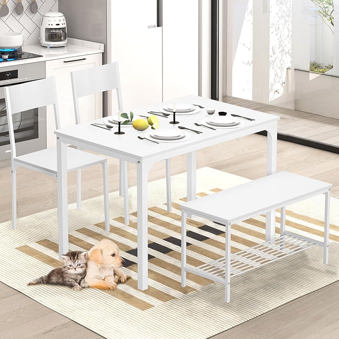 SogesHome Kitchen Table Set for 4, Compact Dining Table Chair Set - Image 2