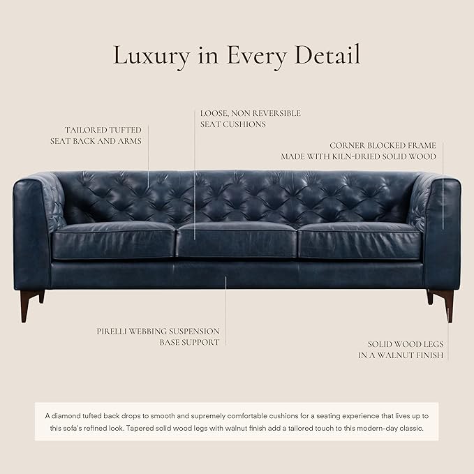 Poly & Bark Essex Leather Couch - Image 5