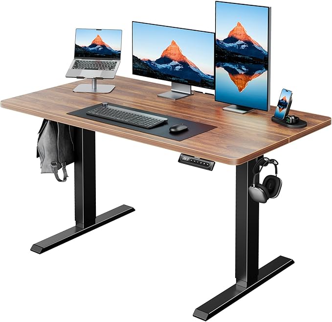 HUANUO 48" x 24" Electric Standing Desk Adjustable Height, 4 Memory Height by HUANUO