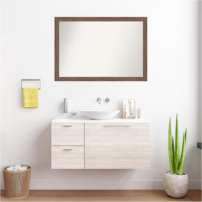 Amanti Art Brown Bathroom Mirror - Image 7