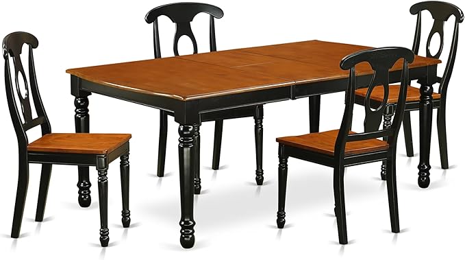 East West Furniture DOKE5-BCH-W 5 Piece Dining Room Furniture Set Includes a by EastWestFurniture