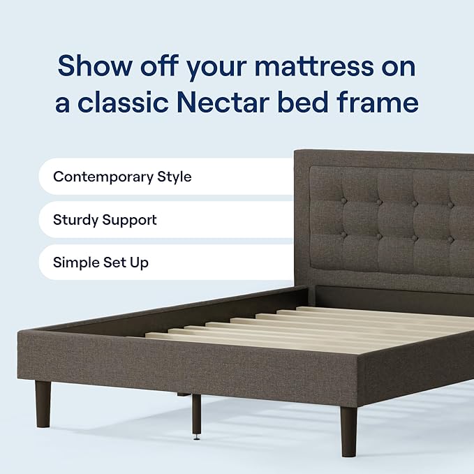 Nectar Full 12” Mattress with Bed Frame & Headboard - Image 3
