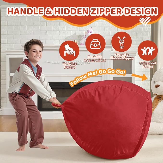 2FT Bean Bag Chair, Comfy Bean Bag Chairs - Image 3