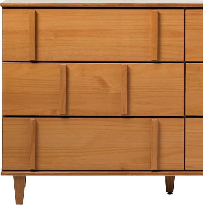 Walker Edison Contemporary Detailed 6-Drawer Solid Wood Dresser, 60 Inch - Image 7
