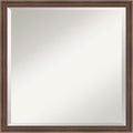 Amanti Art Brown Wall Mirror 22x22 Florence Medium Brown Square Bathroom Mirror by AmantiArt