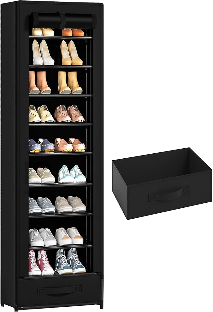 Shoes Rack 10 Tier Tall Shoe Rack Narrow Shoe Rack by OYREL