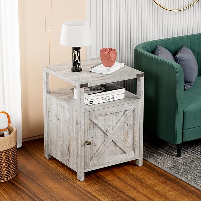 Farmhouse Nightstand with Charging Station - Image 4