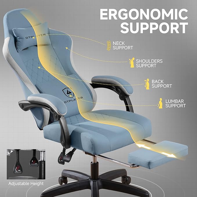 GTPLAYER Office Chair, Gaming Computer Desk Fabric Chair - Image 5