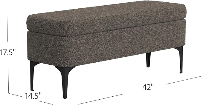 HomePop Upholstered Storage Bench - Image 3