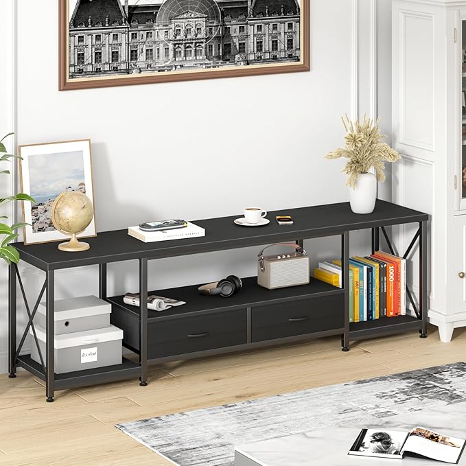 TV Stand with Fabric Drawers for 75 80 Inches TV - Image 6
