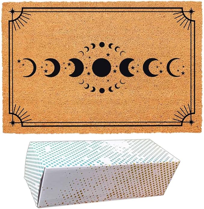 Funny Coir Doormat with Moon Phases by FNDMCTPS