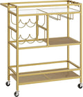 Bar Cart for Home, 3-Tier Serving Cart by MAHANCRIS