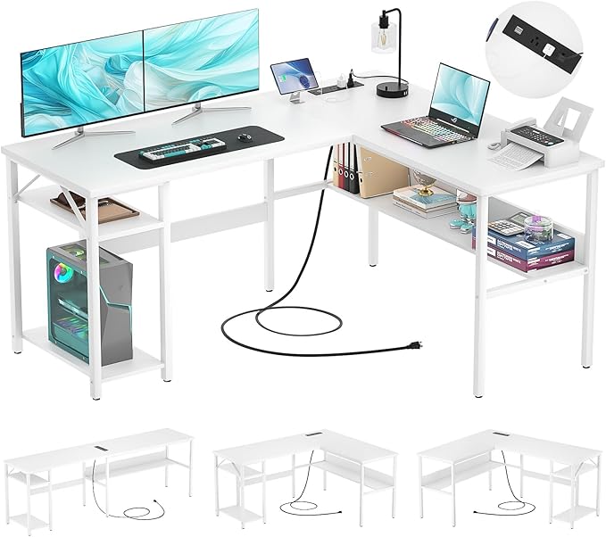 Reversible L Shaped Gaming Desk by Hyomdeck