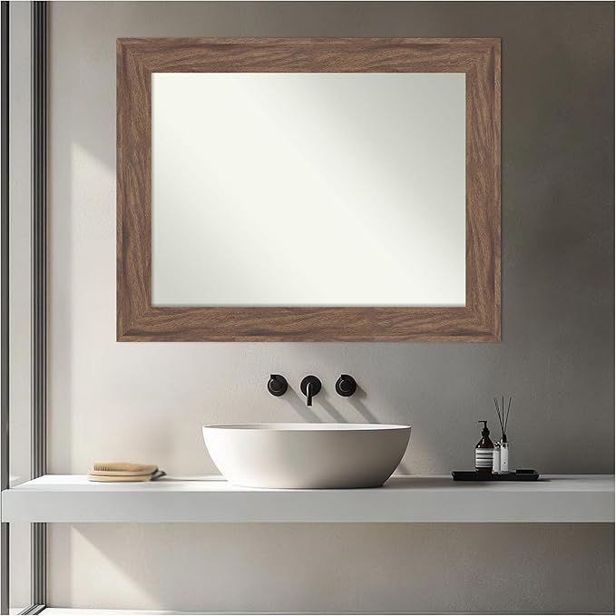 Amanti Art Brown Bathroom Mirror - Image 5