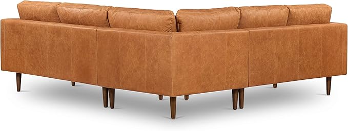 POLY & BARK Napa Leather Corner Sectional Sofa in Full-Grain Pure-Aniline - Image 5