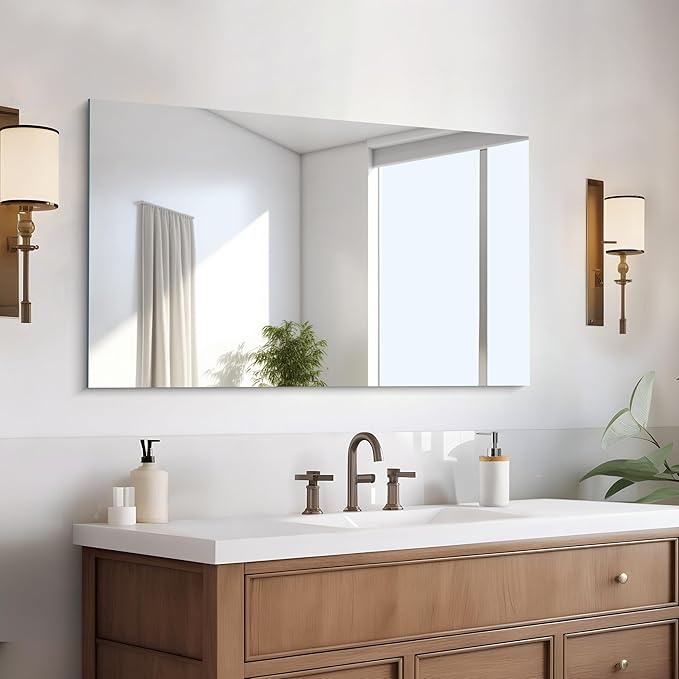 Frameless Mirror, 24x40 Inch Rectangle Bathroom Mirrors by CILIBER