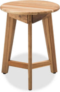 Round Side Table – Acacia Wood End Table by VICTORYRELAX