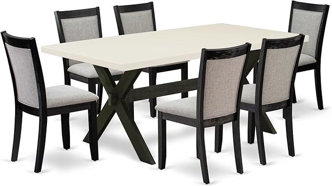 East West Furniture X627MZ606-7 7 Piece Kitchen Table Set Consist of a by EastWestFurniture