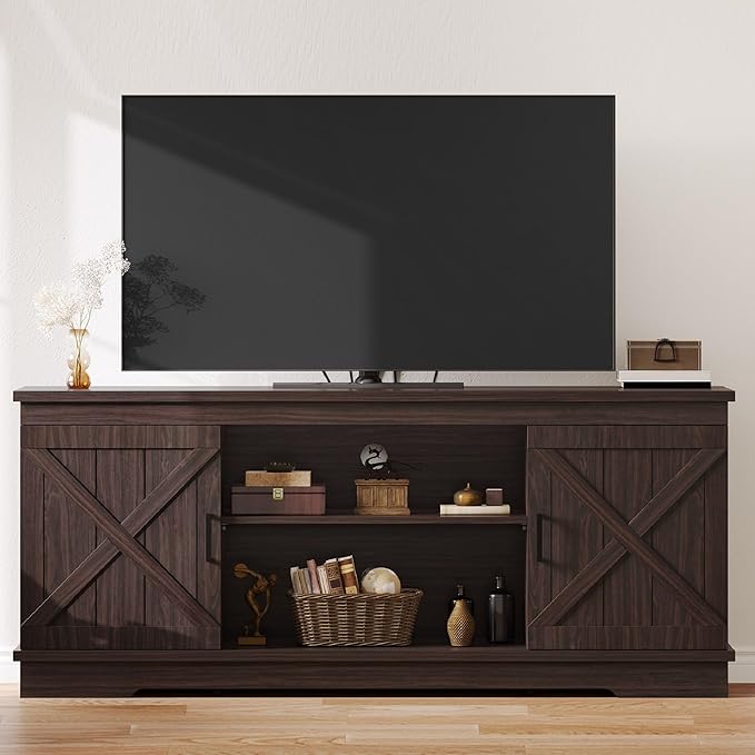 DWVO Farmhouse TV Stands for Living Room, Entertainment Center - Image 7