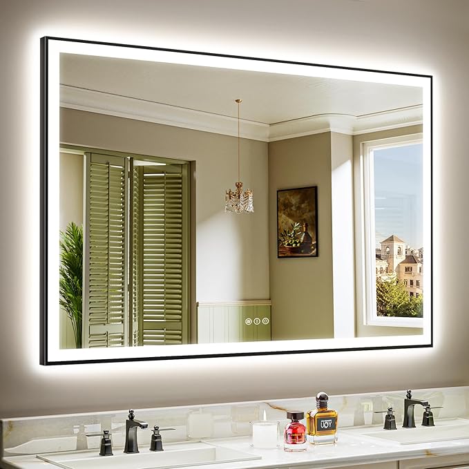 60x38 Inch LED Bathroom Mirror by YEELAIT
