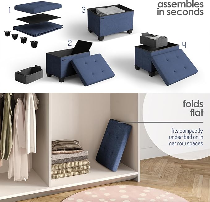STORAGEBUD Storage Ottoman Cube - Image 9