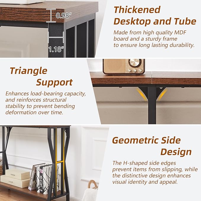 HOMISSUE Sofa Console Table, 70.9" Extra Long Sofa Table - Image 6
