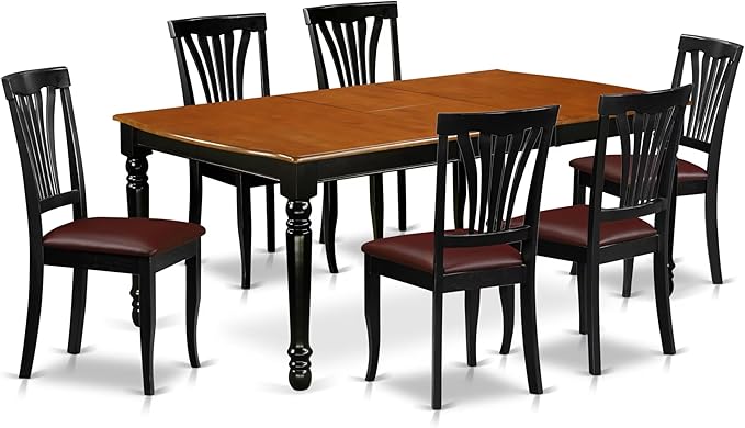 East West Furniture DOAV7-BCH-LC 7 Piece Kitchen Table & Chairs Set Consist of by EastWestFurniture