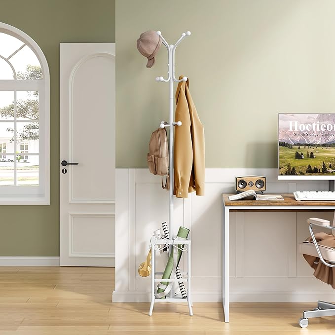 Hoctieon Coat Rack Freestanding, Coat Tree - Image 7