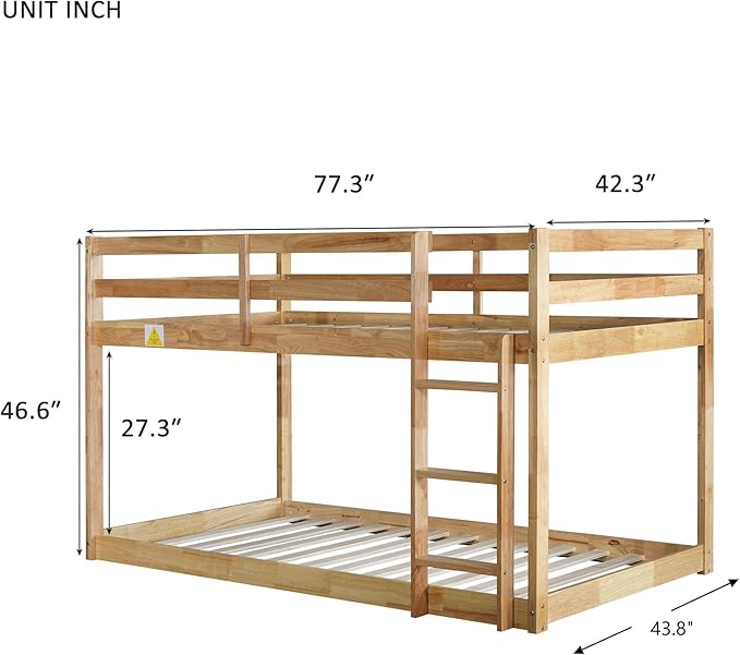 Ball & Cast Bunk Bed Twin Over Twin, Floor Bunk Bed - Image 2